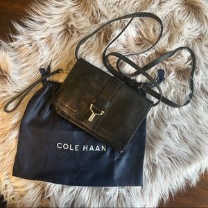 Black Leather Crossbody with Dust Cover - Cole Hahn